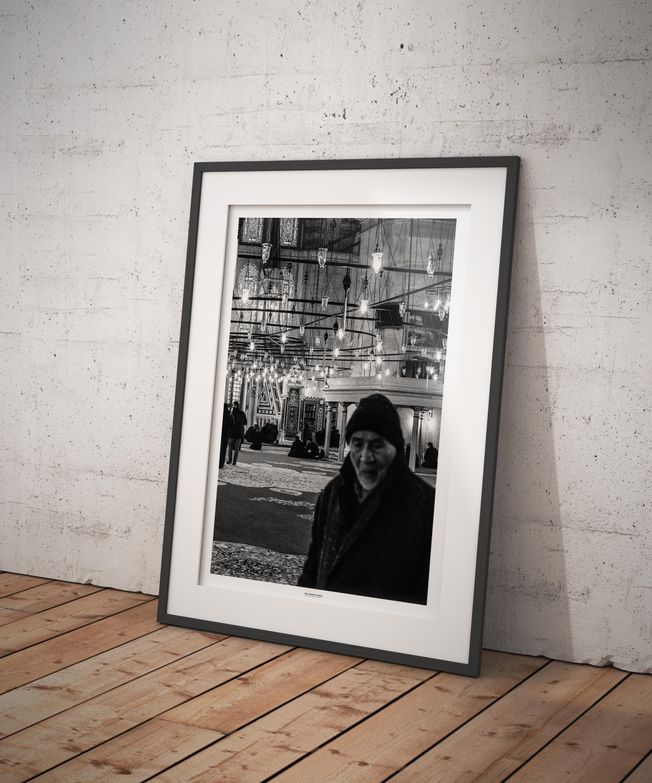 The Turkey Series - Al Fatih Mosque in Istanbul. Photo by photographer Martin Thaulow. Open Edition (seen in a frame in an environment. The frame is not part of sale). Buy high quality print.