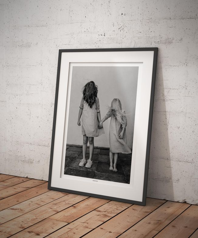 Sisters By Heart. Photo by photographer Martin Thaulow. Open Edition (seen in a frame in an environment. The frame is not part of sale). Buy high quality print.